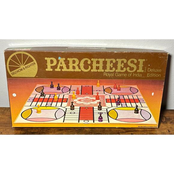 Vintage 1975 Parcheesi Board Game Selchow & Righter Royal Game of India Complete - Picture 1 of 10